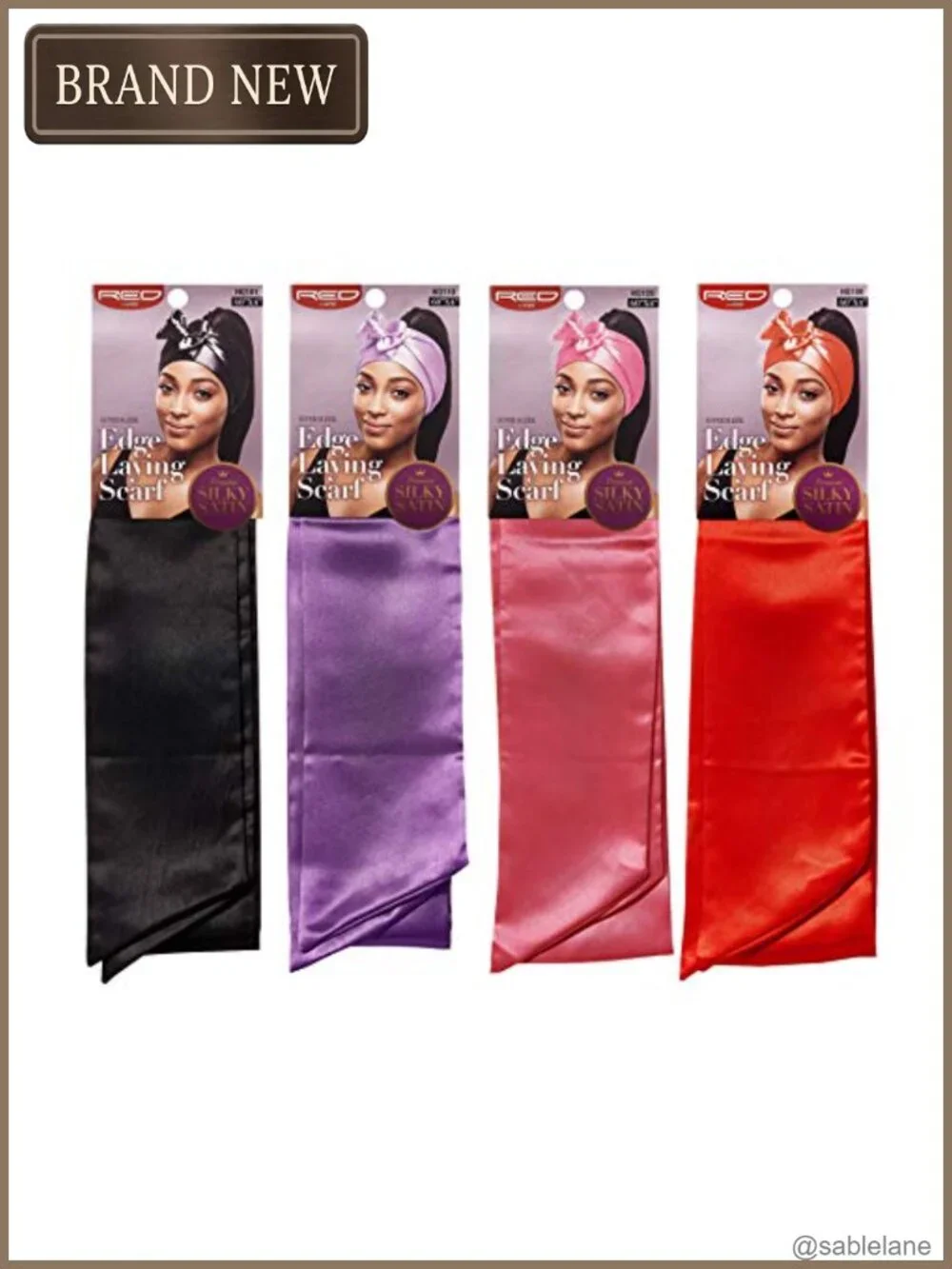 Satin Hair Scarf Wrap for Edges Lace Frontal Melting 4 Pack